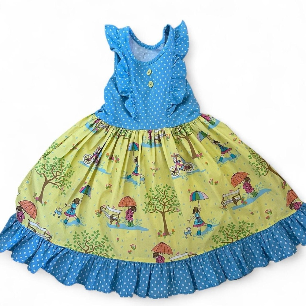 Eleanor Rose Blue Polka Dot Dress